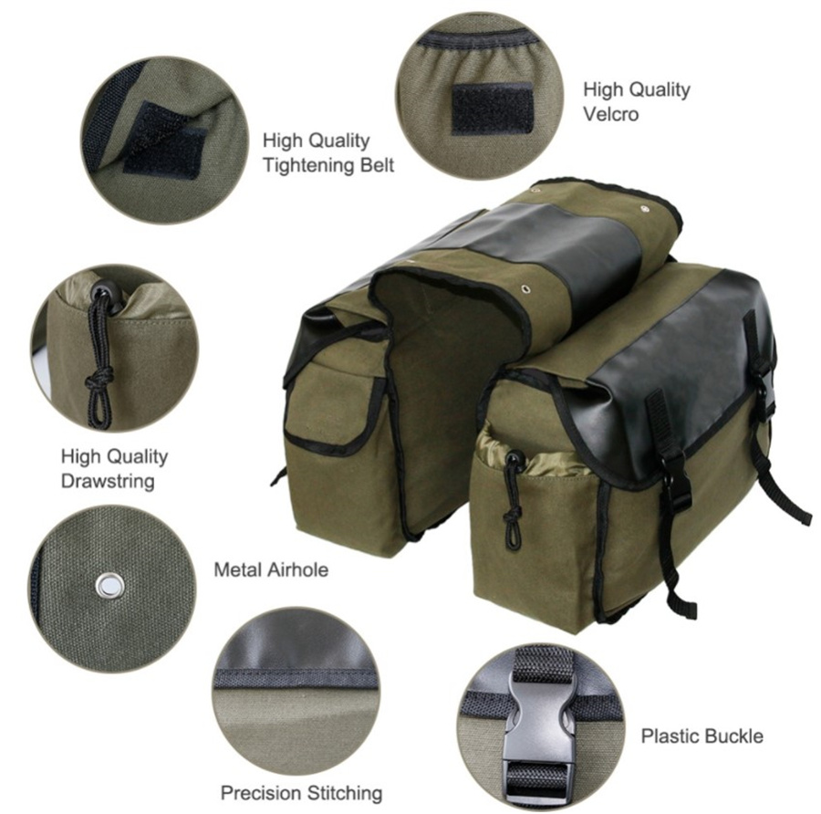 Холщовая кожаная задняя седель – обзор и цена Motorcycle Gear Backpack